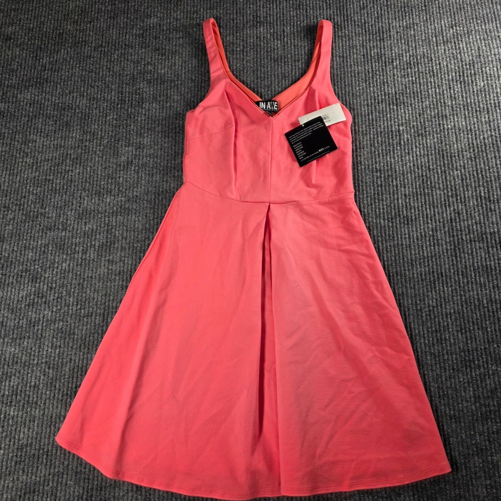 In Awe by AwesomenessTV Coral Pink V-Neck Fit and Flare Skater Dress NWT Small